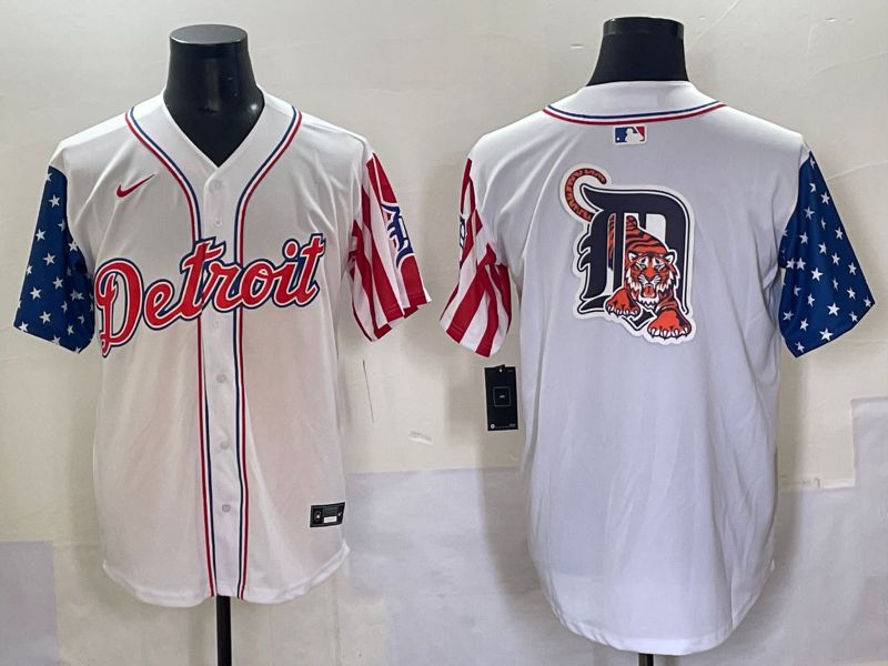 Men 2025 Detroit Tigers Blank White a generation of national flags Joint Name Nike MLB Jersey style 4->detroit tigers->MLB Jersey